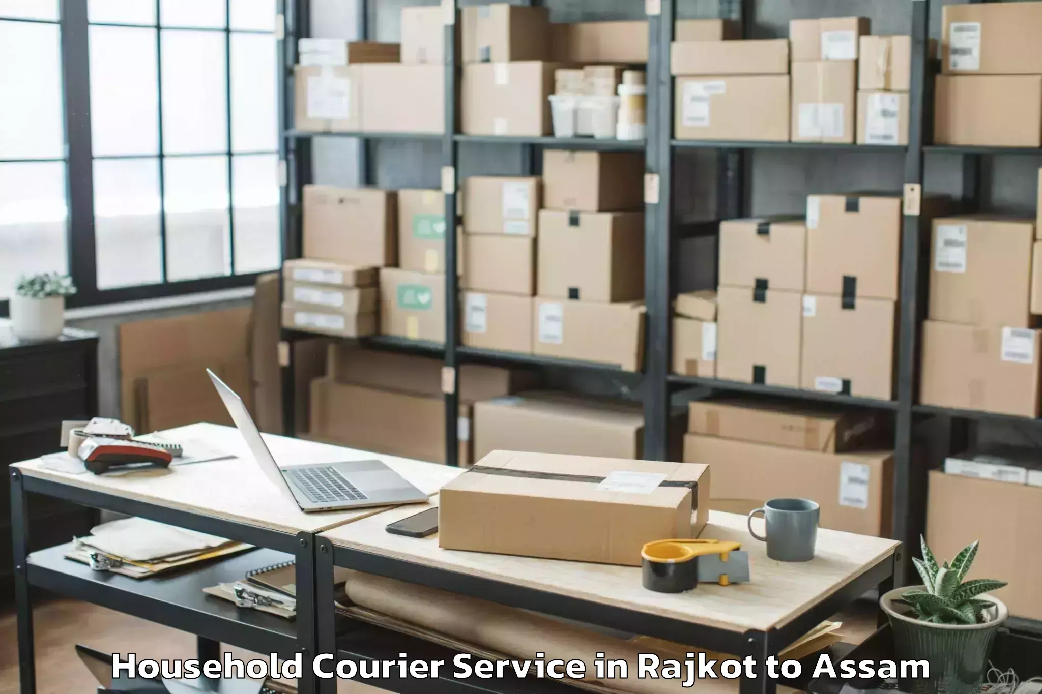 Efficient Rajkot to Demow Household Courier